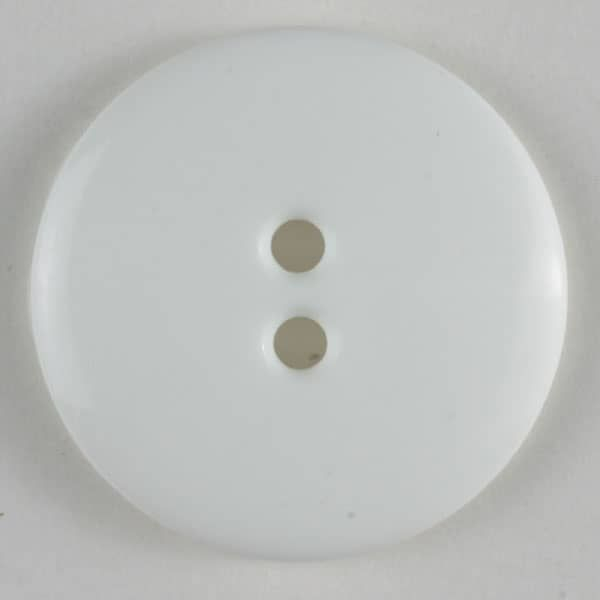Kunststoffknopf Weiß 11 mm
