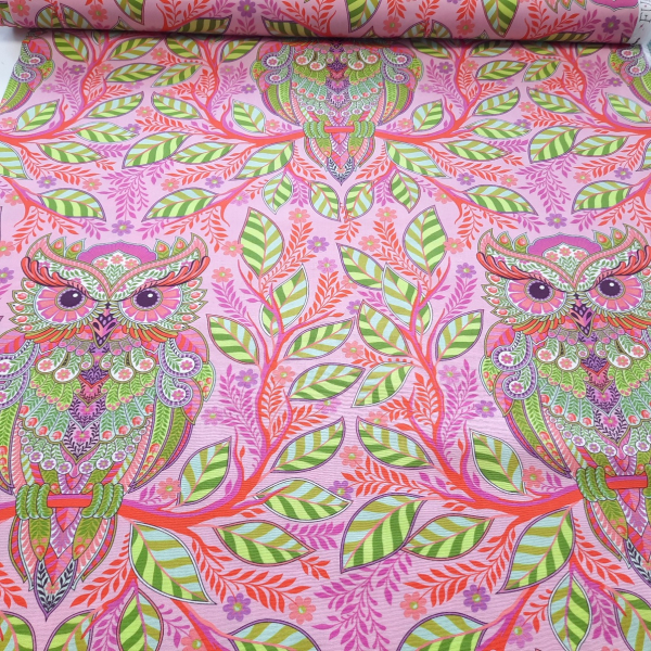Tula Pink Full Moon II Eulen pink Honey Hootie Patootie