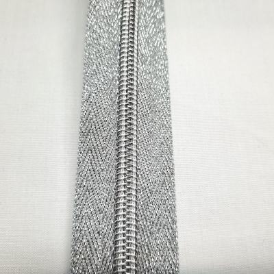 Endlos Schmuck Reissverschluss silber 8mm