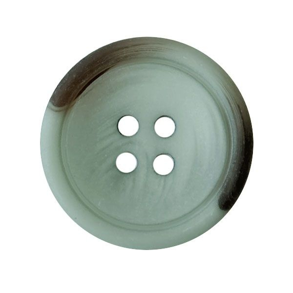 POLYESTERKNOPF, RUND, MATT, MIT 4-loch, salbei grau 20mm
