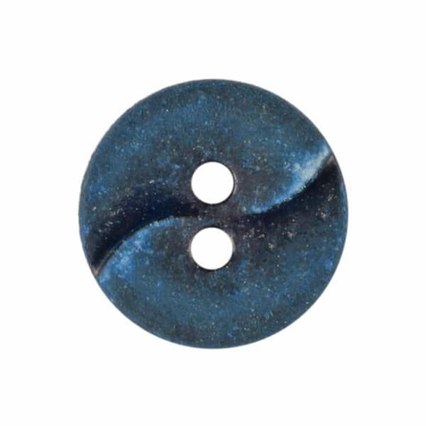 KLEINER POLYAMIDKNOPF MIT WELLE dunkelblau 13mm