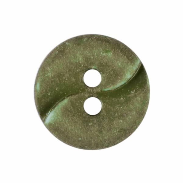 KLEINER POLYAMIDKNOPF MIT WELLE oliv 13mm