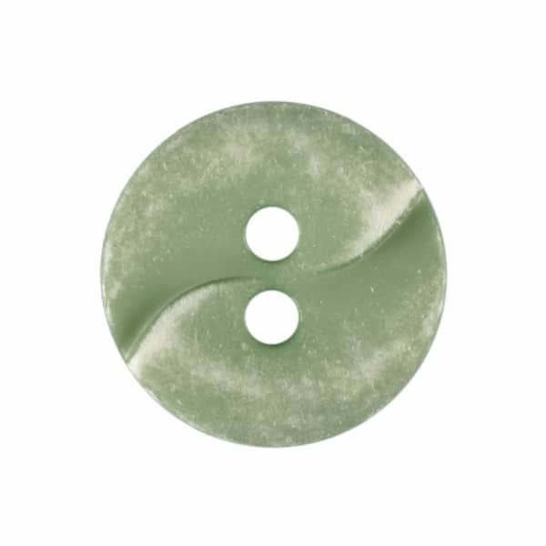 KLEINER POLYAMIDKNOPF MIT WELLE salbei-grün 13mm
