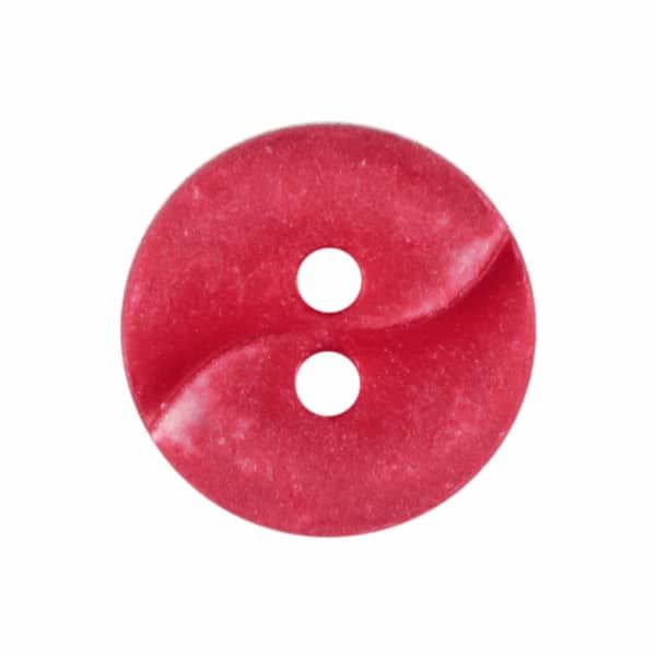 KLEINER POLYAMIDKNOPF MIT WELLE rot 13mm
