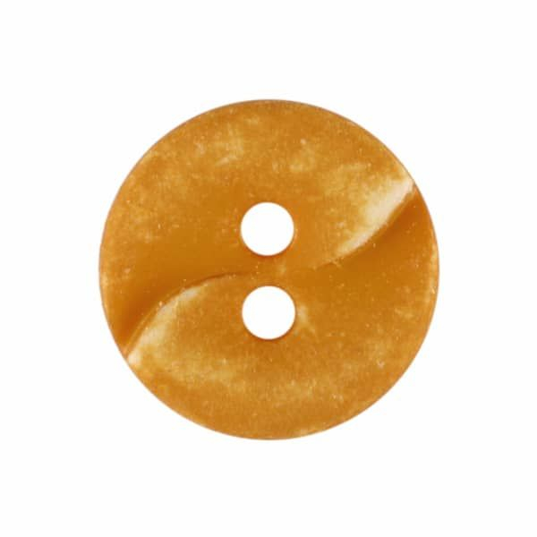 KLEINER POLYAMIDKNOPF MIT WELLE ocker  13mm
