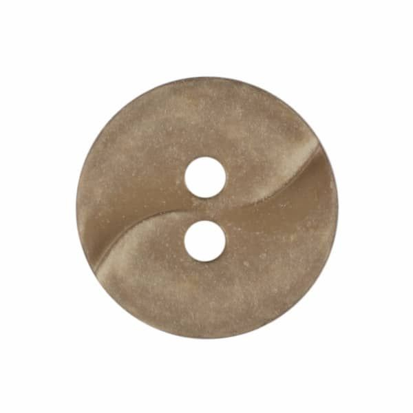 KLEINER POLYAMIDKNOPF MIT WELLE taupe 13mm