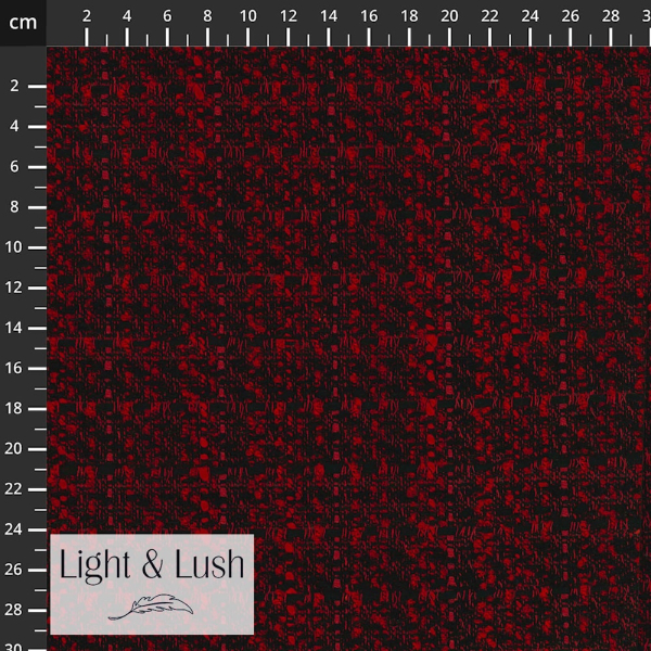 Bouclé schwarz rot Light & Lush