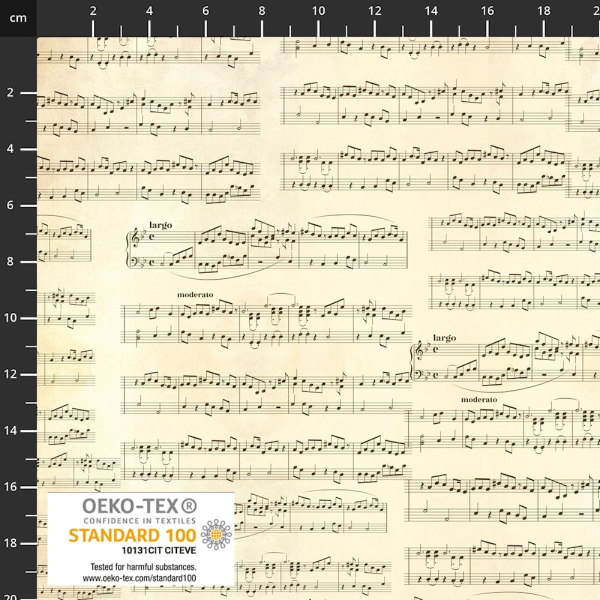 Classically Yours Patchworkstoff Musiknoten