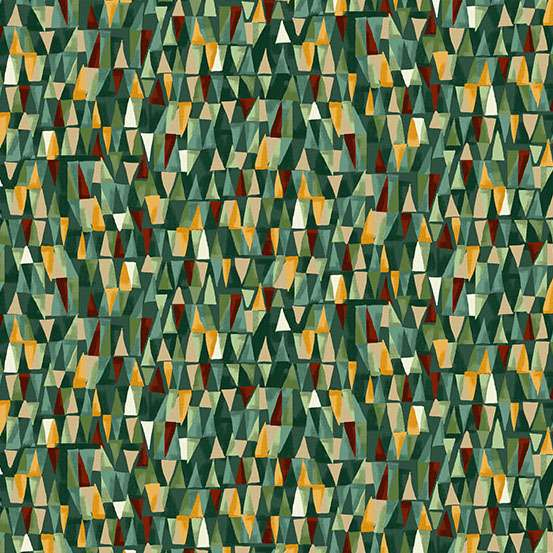 Golden Geometric - Grün mit Gold Metallic