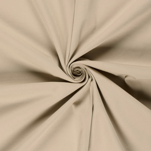 Twill Stretch Stoff vorgewaschen beige