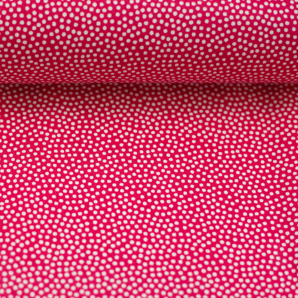 Baumwolle Dotty uni mit Punkten pink