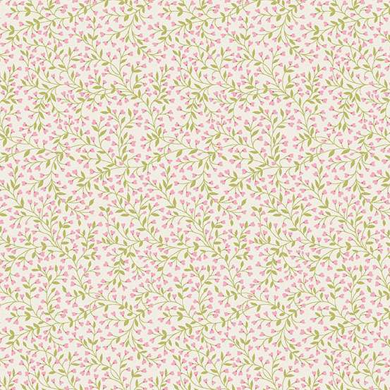 Zarte Blümchen filigran pink,grün,creme