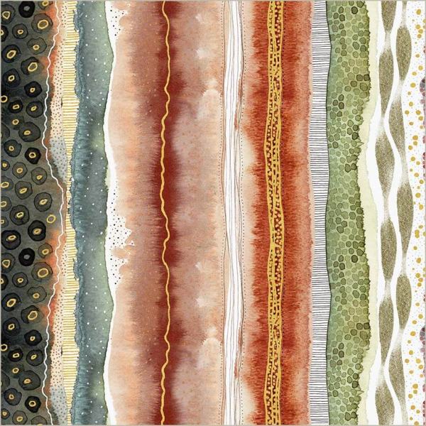 Flora & Form - Digital mit metallic gold 2 Fire Opal78