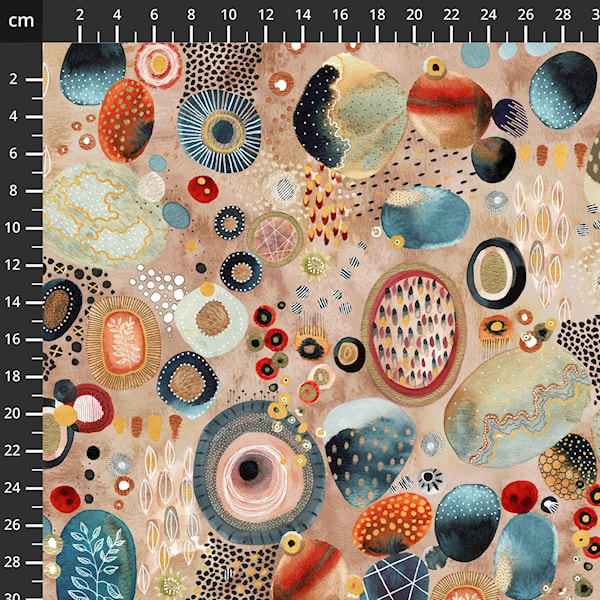 Flora & Form - Digital mit metallic gold Fire Opal 2