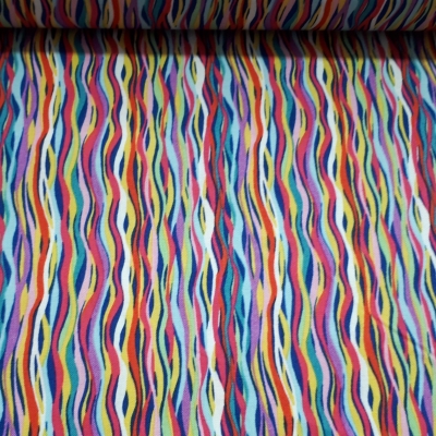 Bunte Wellen Outer space pink