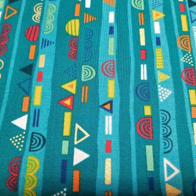 Folk Friends Scallop Stripe blau bunt