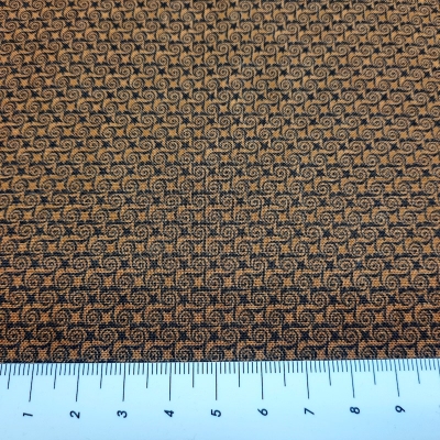 Patchworkstoff braun schwarz kleingemustert