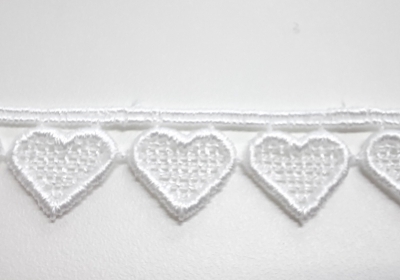 Herzchenborte weiss 1,4 cm