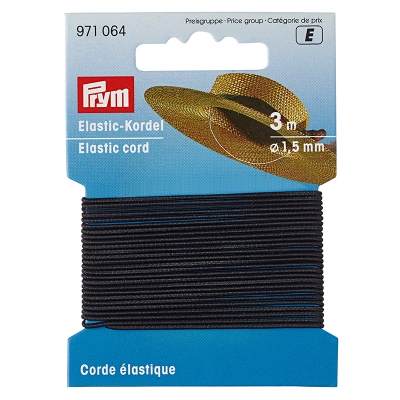 Elastic-Kordel 1,5mm Schwarz