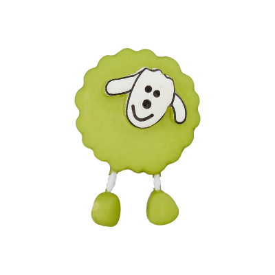 Kinderknopf Schaf grün