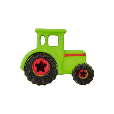 Kinderknopf Traktor grün
