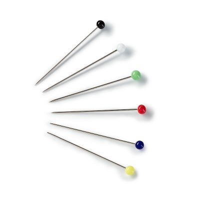Glaskopfstecknadeln bunt 0,60x30mm