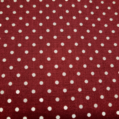 Baumwolle bordeaux mit Punkten 2mm