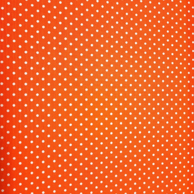 Baumwolle orange mit Punkten 2mm