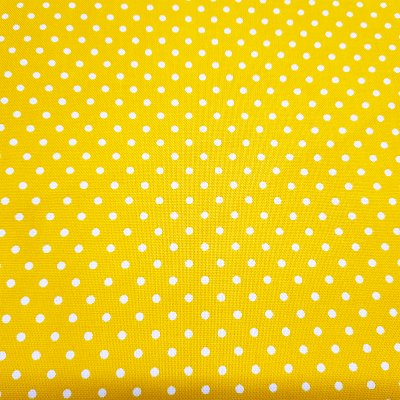 Baumwolle gelb mit Punkten 2mm