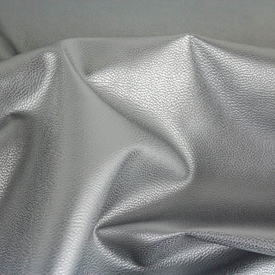 Kunstleder metallic silber