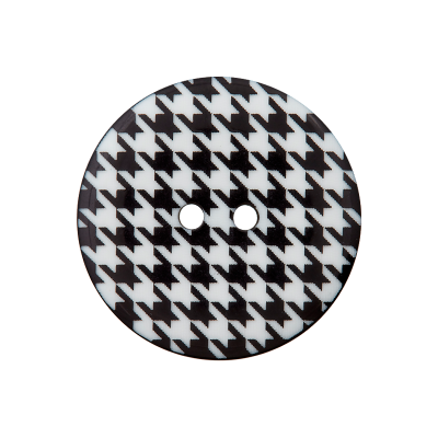 Kunststoffknopf schwarz/weiß 20mm
