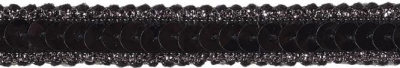 Paillettenborte schwarz 11 mm
