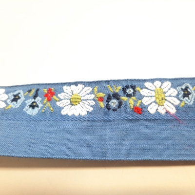 Trachten Einfassband jeansblau 38 mm