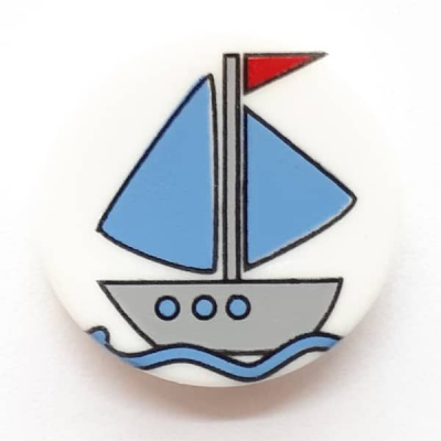 Kinderknopf Segelboot