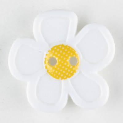 Blumenknopf pink /weiss