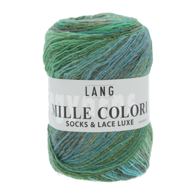MILLE COLORI SOCKS & LACE LUXE grün türkis blau grau