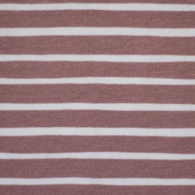 Jersey altrosa weiss Streifen