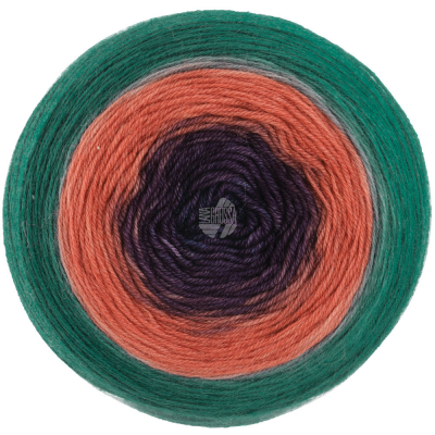 Lace Merino Aquarell Dunkelbraun,Terracotta,Dunkelpetrol