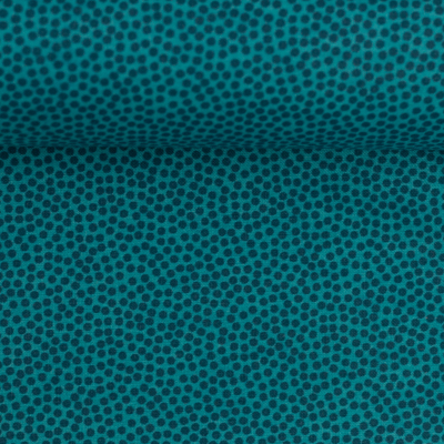 Baumwolle Dotty uni mit Punkten Petroleum
