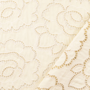 Stickerei Denim creme