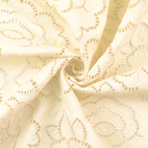 Stickerei Denim creme