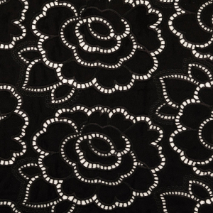 Stickerei Denim schwarz