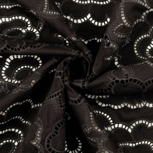 Stickerei Denim schwarz