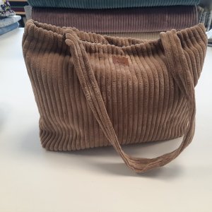 Breitcord Shopper beige braun