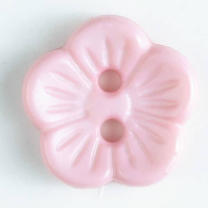 Blümchen Knopf rosa 11 mm