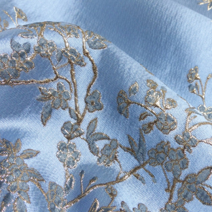 Brokat eisblau gold metallic