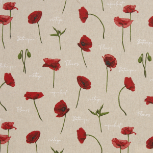 Mohnblumen Canvas Leinenoptik