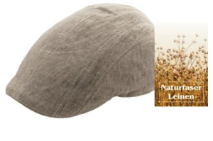 Herren - Flatcap aus Leinen natur
