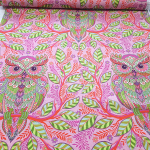 Tula Pink Full Moon II Eulen pink Honey Hootie Patootie