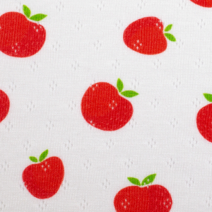 Jersey Ajour mit Erdbeeren